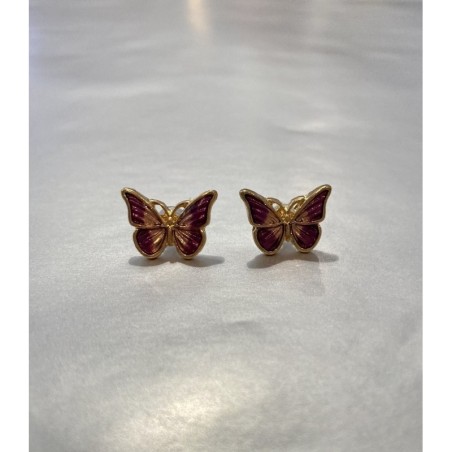 pendientes mariposa violeta