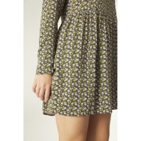 VESTIDO  BABYDOLL CON ESTAMPADO DE CAMPANILLAS