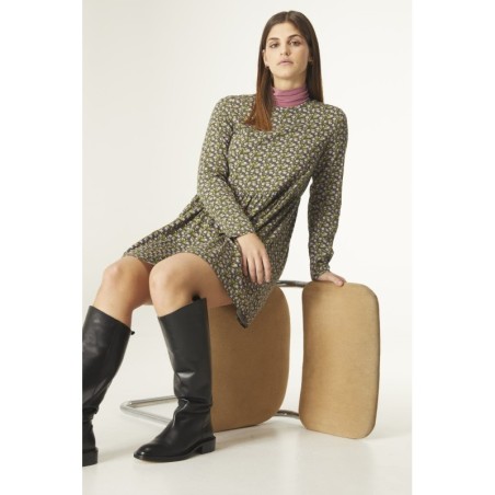 VESTIDO  BABYDOLL CON ESTAMPADO DE CAMPANILLAS