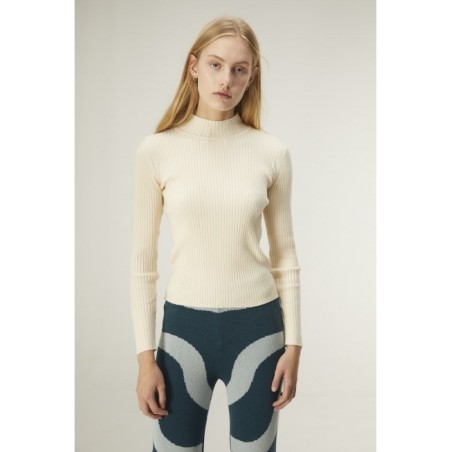 JERSEY CANALÉ CUELLO ALTO M/LARGA BLANCO