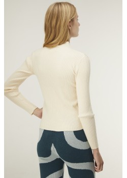 JERSEY CANALÉ CUELLO ALTO M/LARGA BLANCO 2