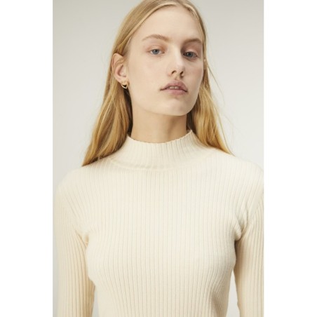 JERSEY CANALÉ CUELLO ALTO M/LARGA BLANCO