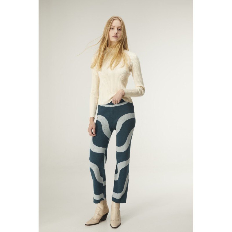 JERSEY CANALÉ CUELLO ALTO M/LARGA BLANCO