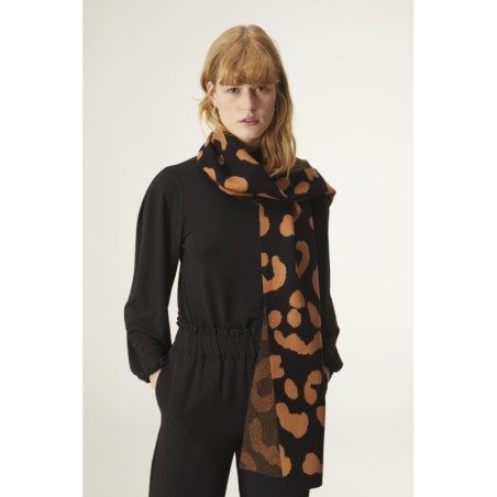 BUZANDA DE PUNTO FINO CON ANIMAL PRINT LEOPARDOS.