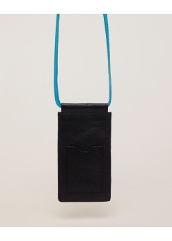 PORTA MÓVIL ,COMBINACIÓN DE PIELES,TURQUESA. 2