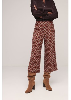 PANTALÓN CROP FLUIDO NARANJA. 2