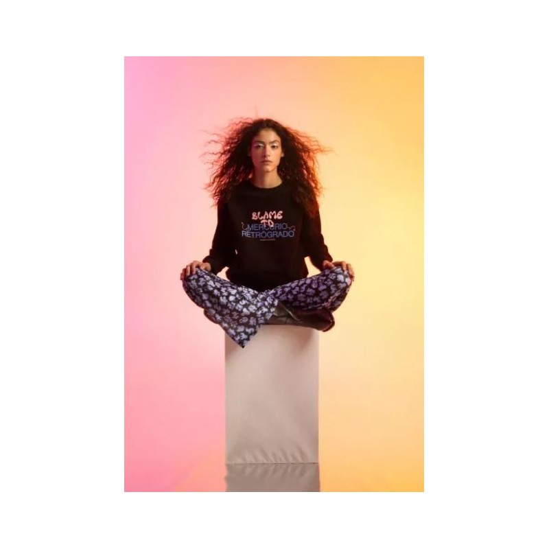 SUDADERA DE FELPA ESTAMPADA MERCURIO RETRÓGRADO