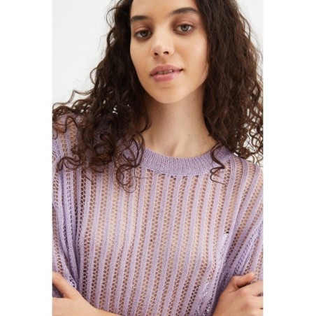 JERSEY DE PUNTO CALADO CON MANGA CORTA.