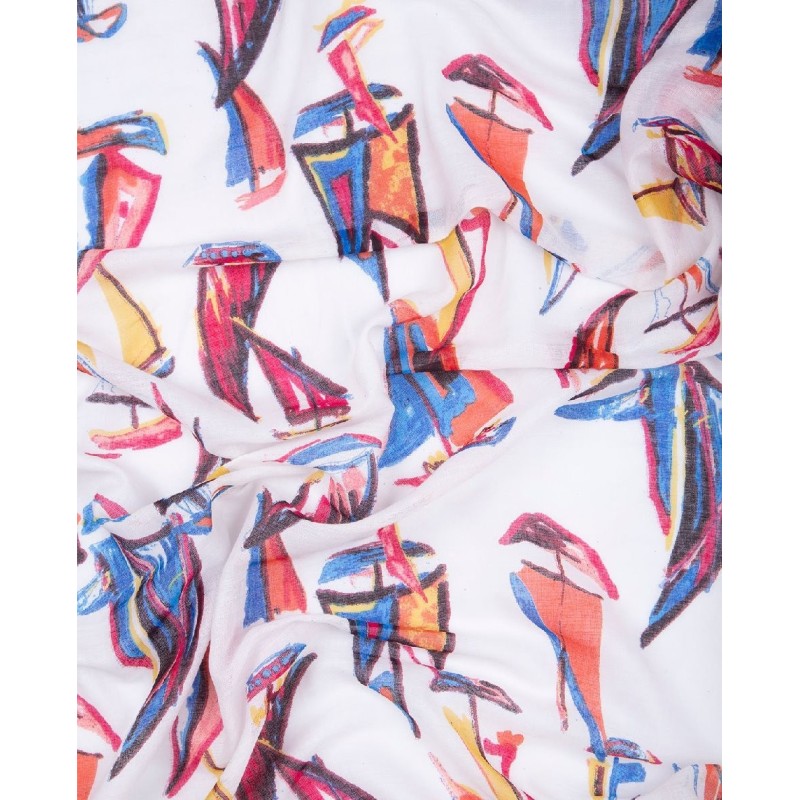 PAÑUELO PAREO ESTAMPADO.