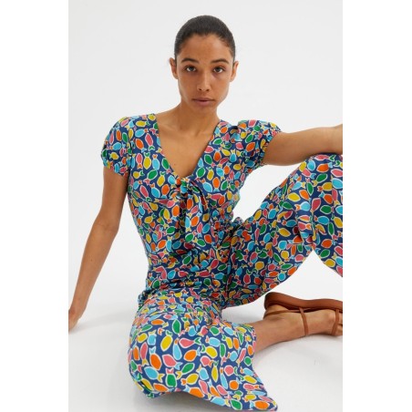 TOP CORTO CON NUDO Y ANIMAL PRINT