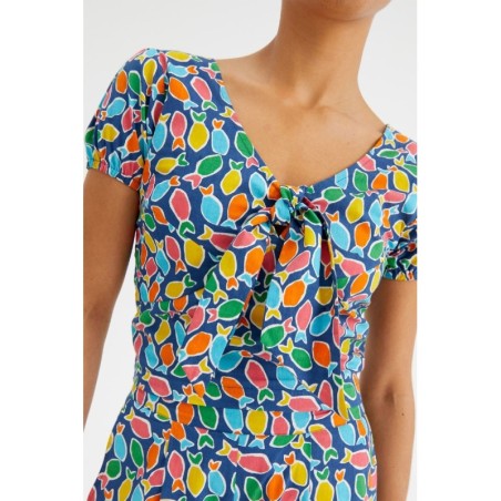 TOP CORTO CON NUDO Y ANIMAL PRINT