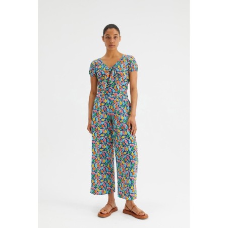 TOP CORTO CON NUDO Y ANIMAL PRINT