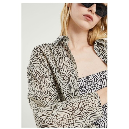 32C/43910 CAMISA OVERSIZE MANG LAR FLORES