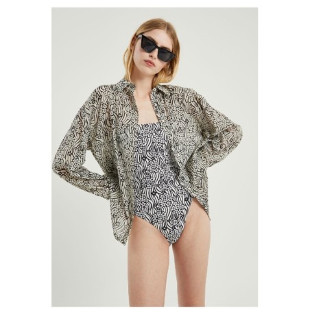 32C/43910 CAMISA OVERSIZE MANG LAR FLORES