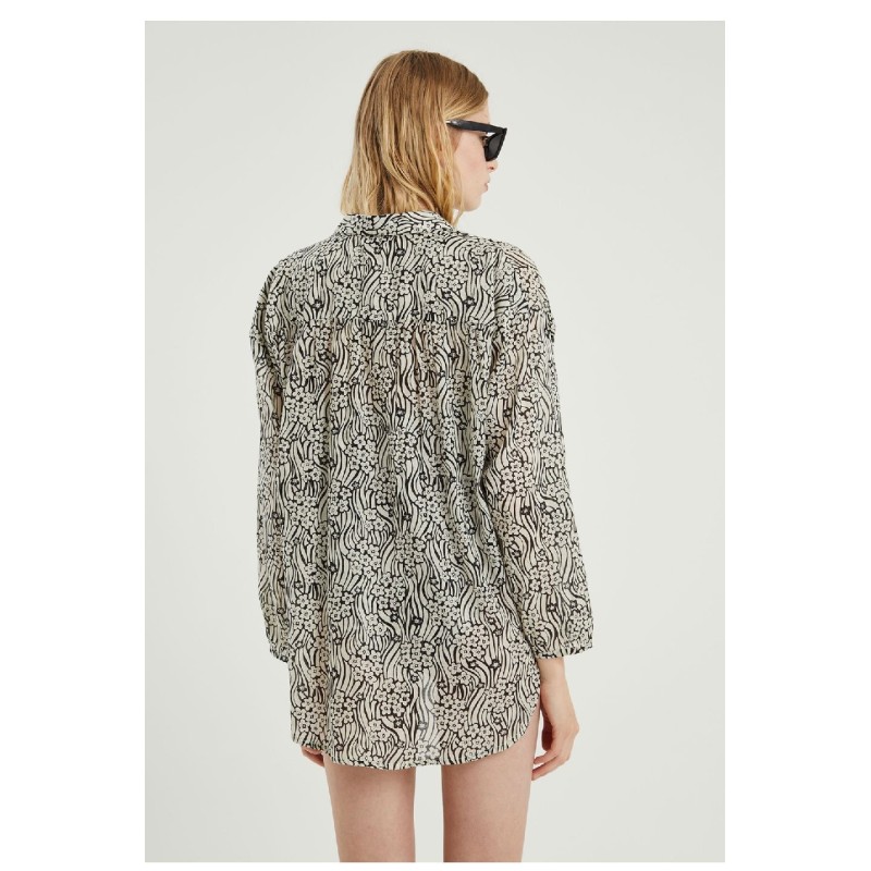 32C/43910 CAMISA OVERSIZE MANG LAR FLORES