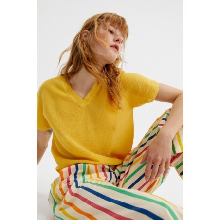 JERSEY DE PUNTO FINO M/C AMARILLO.