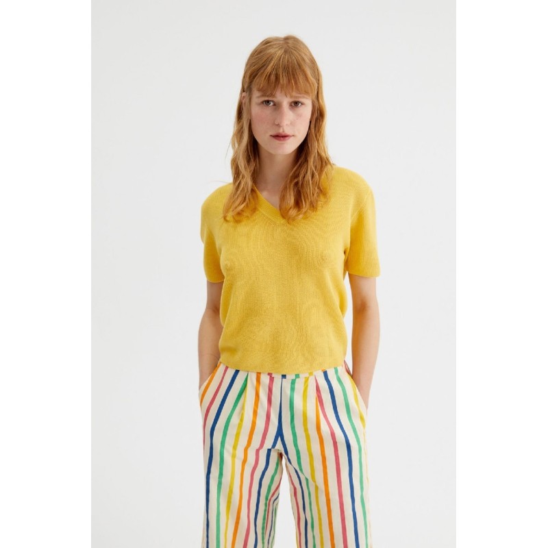 JERSEY DE PUNTO FINO M/C AMARILLO.