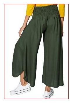 PANTALÓN CROP ACAMPANADO,VERDE. 2