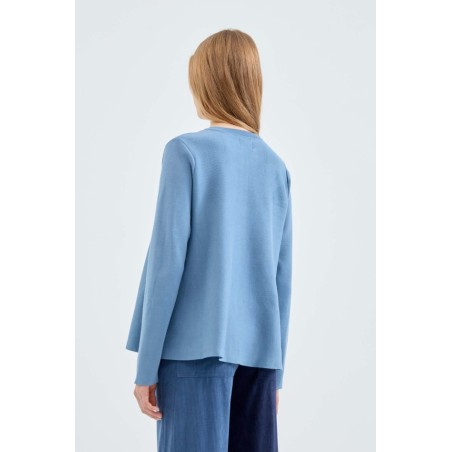 CHAQUETA DE PUNTO FINO EVASÉ,GRIS.