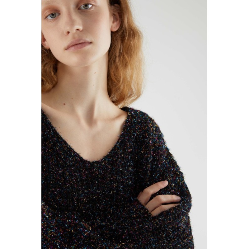 VESTIDO CORTO DE PUNTO BRILLANTE,MULTICOLOR.