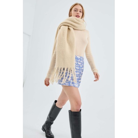 FALDA CORTA CRUZADA CON ESTAMPADO DE ANIMALES.