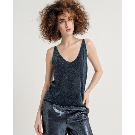 563COLU031 51 TOP TIRANTE PUNTO LUREX