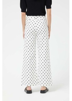 PANTALÓN VAQUERO RECTOS LUNARES BLANCO. 2