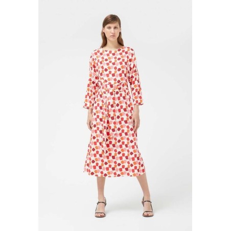 VESTIDO MIDI ESTAMPADO PIMIENTOS.