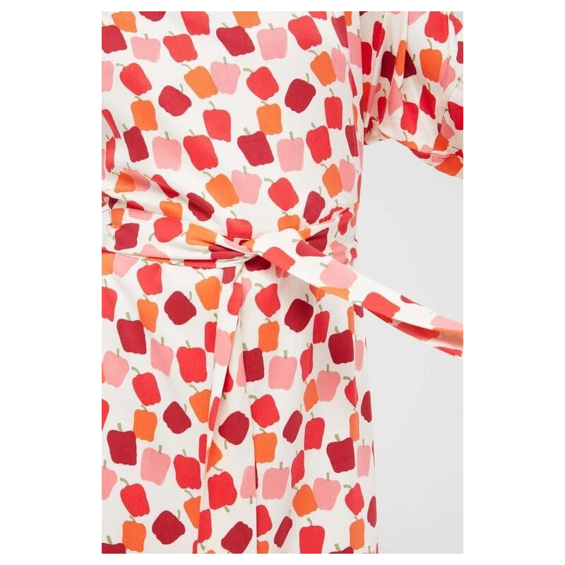 VESTIDO MIDI ESTAMPADO PIMIENTOS.