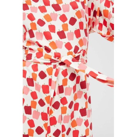 VESTIDO MIDI ESTAMPADO PIMIENTOS.