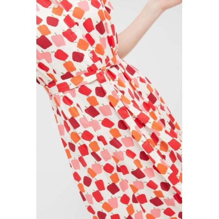 VESTIDO LARGO ESTAMPADO PIMIENTOS.