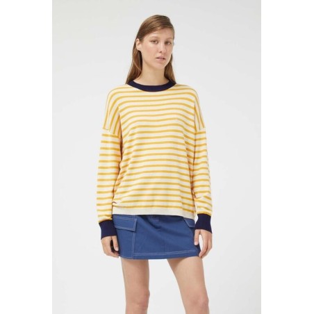 JERSEY OVERSIZE RAYAS AMARILLAS.