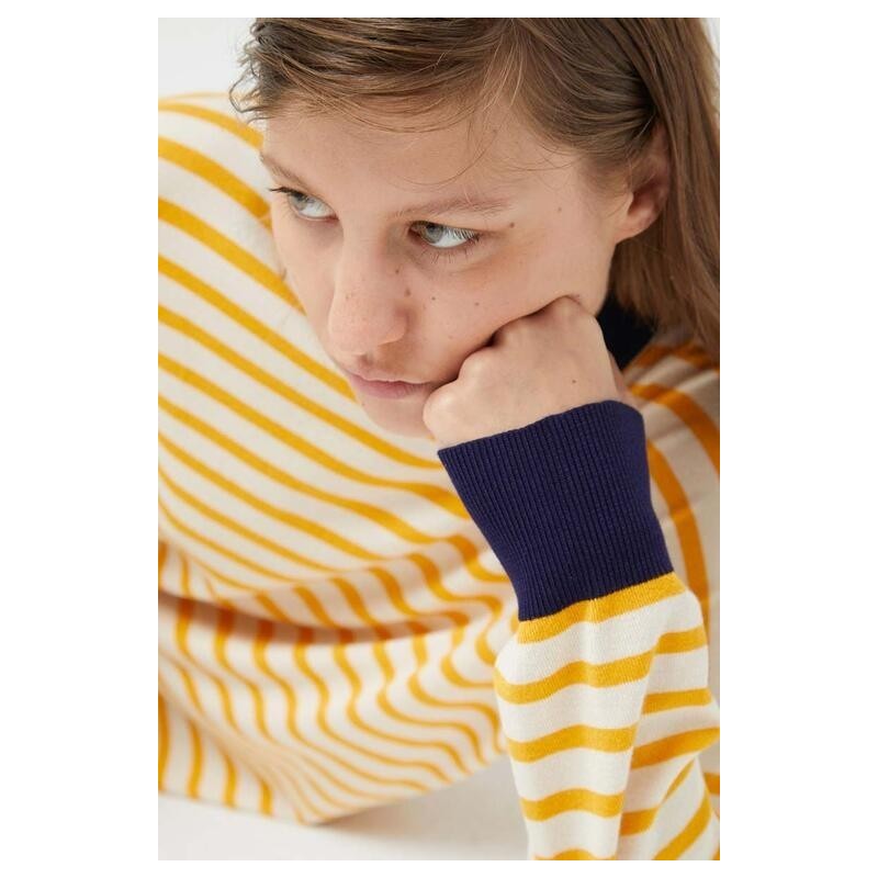 JERSEY OVERSIZE RAYAS AMARILLAS.