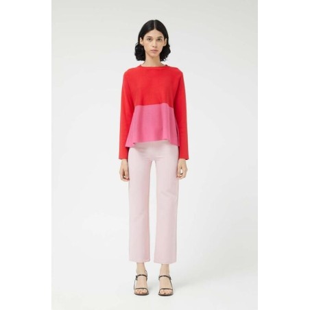 JERSEY PUNTO EVASÉ BICOLOR ROJO Y ROSA.