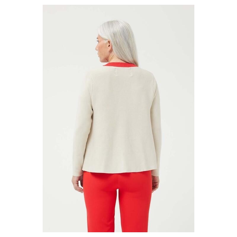 CHAQUETA PUNTO EVASÉ CREMA.