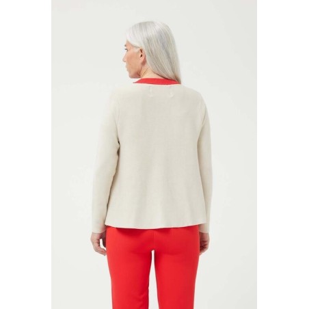 CHAQUETA PUNTO EVASÉ CREMA.