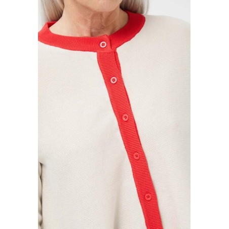 CHAQUETA PUNTO EVASÉ CREMA.