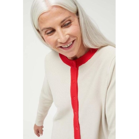 CHAQUETA PUNTO EVASÉ CREMA.