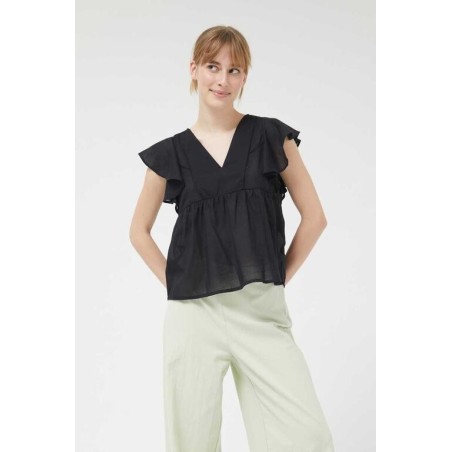 TOP ESCOTE PICO SIN MANGAS.