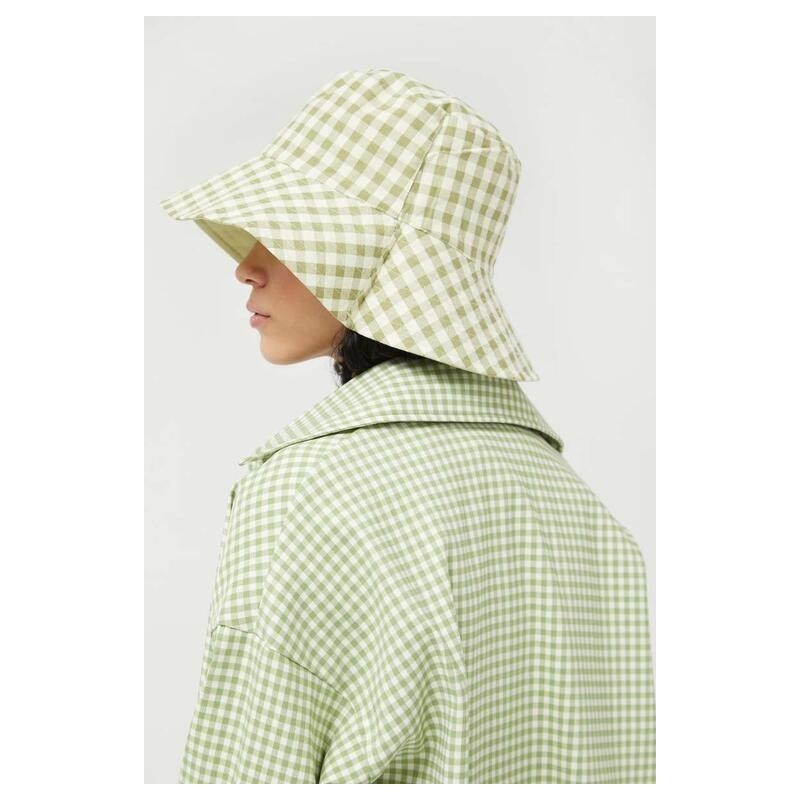 SOMBRERO REVERSIBLE VICHY VERDE.