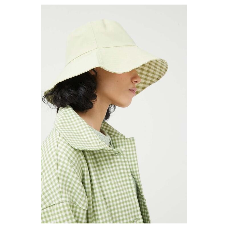 SOMBRERO REVERSIBLE VICHY VERDE.