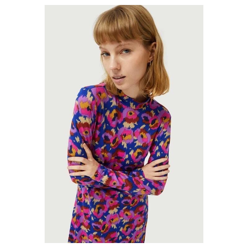 Vestido largo de punto estampado floral Dewberry.