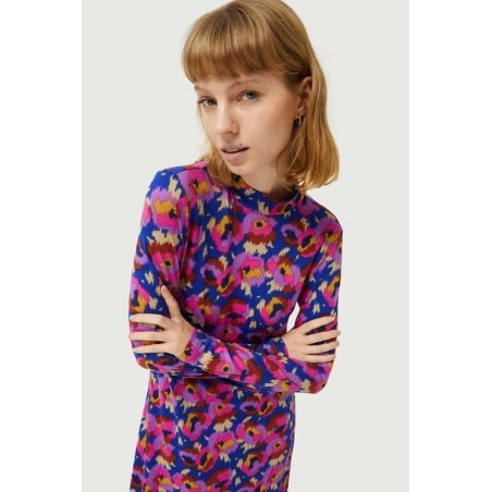 Vestido largo de punto estampado floral Dewberry.