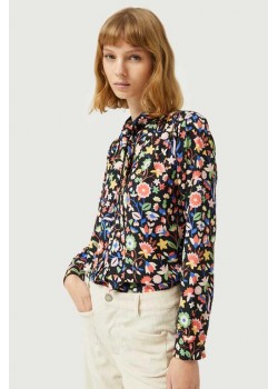 Camisa lazada estampadp floral pequeño.