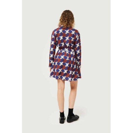 Vestido corto camisero estampado de animales Garza.