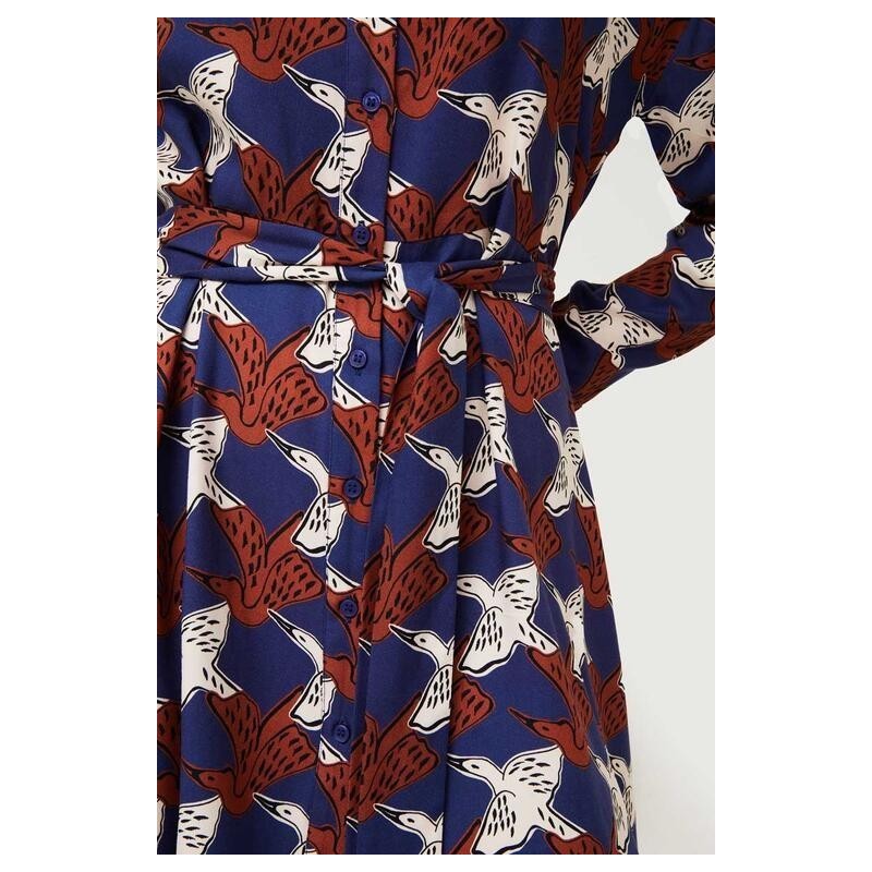 Vestido corto camisero estampado de animales Garza.