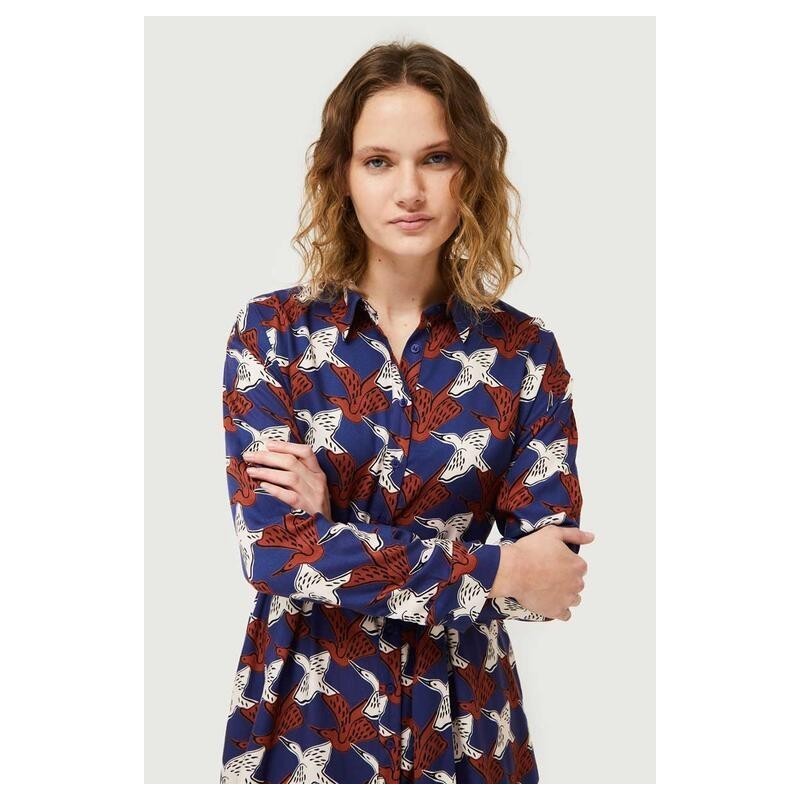 Vestido corto camisero estampado de animales Garza.