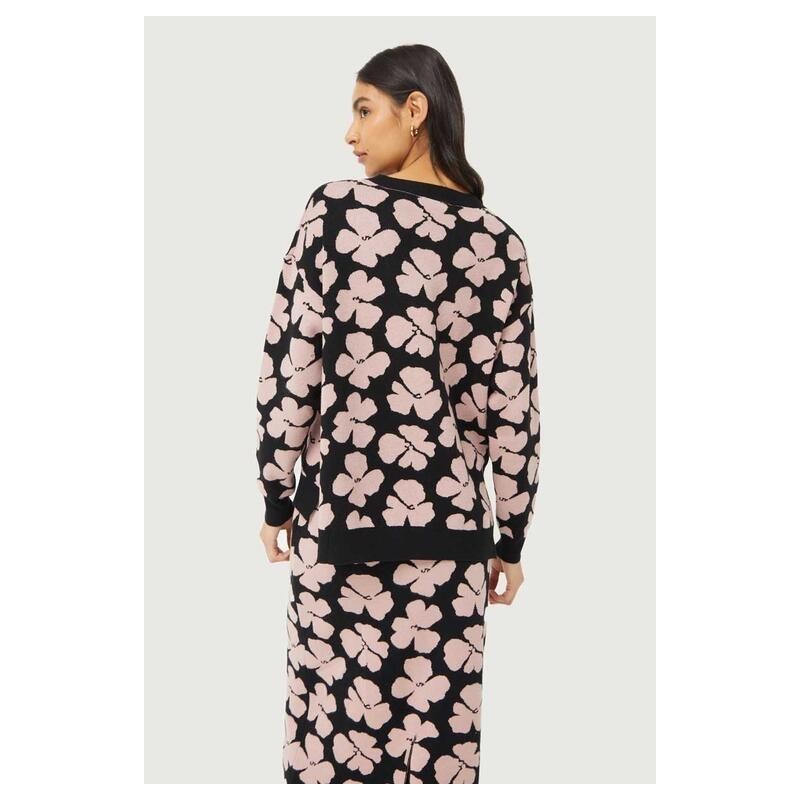 Jersey de punto jacquard estampado floral Jacinto.