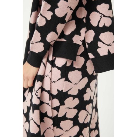 Jersey de punto jacquard estampado floral Jacinto.