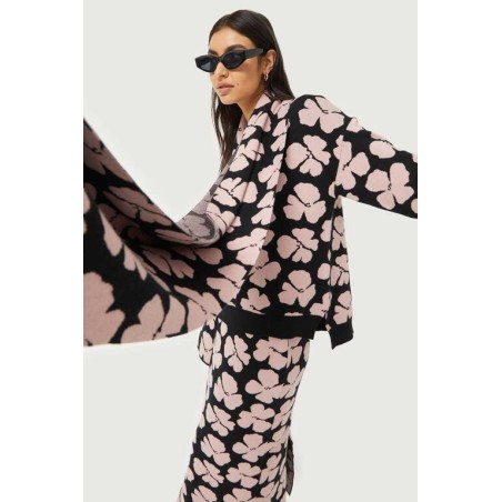 Jersey de punto jacquard estampado floral Jacinto.